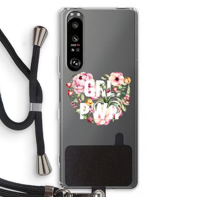 GRL PWR Flower: Sony Xperia 1 III Transparant Hoesje met koord