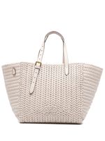 Anya Hindmarch sac cabas en cuir tressé - Tons neutres - thumbnail