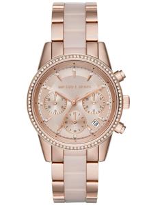 Michael Kors dames Ritz Rosegoudkleurig chronograafhorloge MK6307