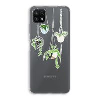 Hang In There: Samsung Galaxy A22 5G Transparant Hoesje