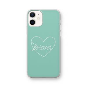 Forever heart pastel: iPhone 12 Transparant Hoesje