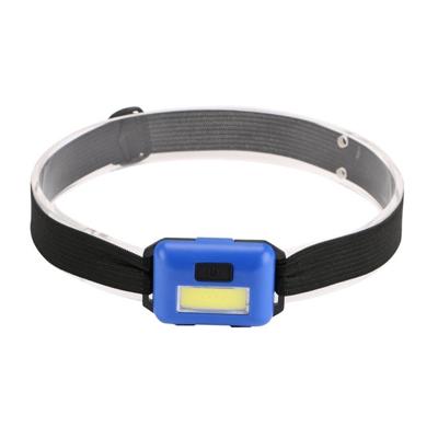 2 stuks mini COB LED koplamp verstelbare Camping Torch lamp licht met 3 modi (blauw)