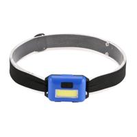 2 stuks mini COB LED koplamp verstelbare Camping Torch lamp licht met 3 modi (blauw)