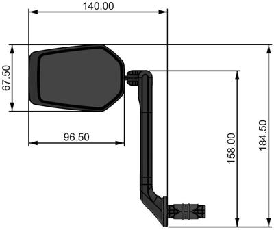 CONTEC achteruitkijkspiegel "e-view evo"