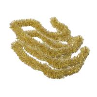 Kerstboomslingers - 3x - goud / sneeuw - folie - 180 x 7 cm - kerstboom versiering/guirlandes