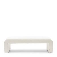 Rivièra Maison Eetkamerbank 'Brera' Bouclé, 160cm, kleur Simply White