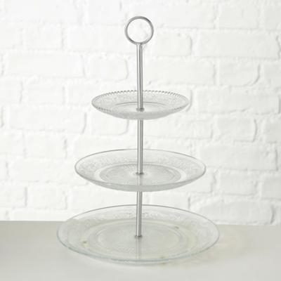 Boltze Home etagere relief h35cm glas