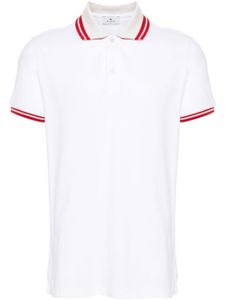 ETRO polo à logo Pegaso brodé - Blanc