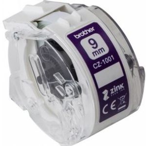 Brother CZ-1001 Purple on white CZ labelprinter-tape