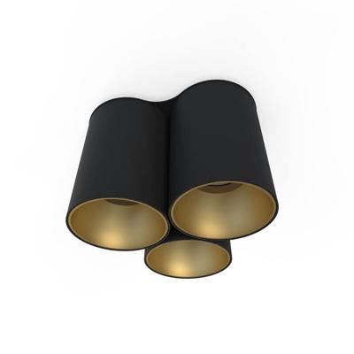 Lyora 3-lichts plafondlampEye Tone zwart met goud - 8092