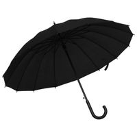 vidaXL Paraplu automatisch 105 cm zwart - thumbnail