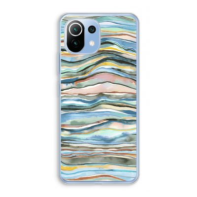 Watercolor Agate: Xiaomi Mi 11 Lite Transparant Hoesje