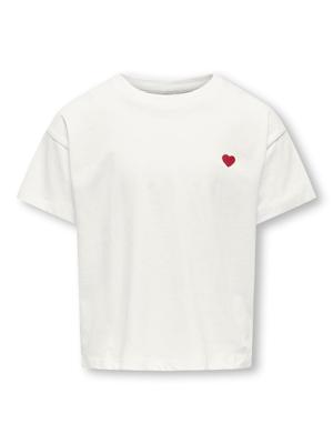 Kids ONLY zomer top meisjes - wit - crop fit - KogMaiken