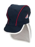 Familiar casquette à bateau brodé - Bleu