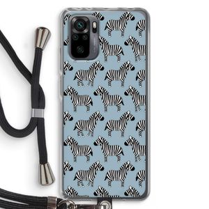 Zebra: Xiaomi Redmi Note 10 Pro Transparant Hoesje met koord
