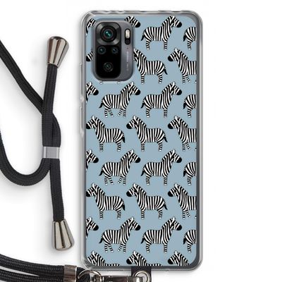 Zebra: Xiaomi Redmi Note 10 Pro Transparant Hoesje met koord