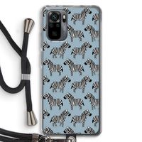 Zebra: Xiaomi Redmi Note 10 Pro Transparant Hoesje met koord