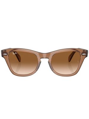 Ray-Ban lunettes de soleil à monture carrée - Marron