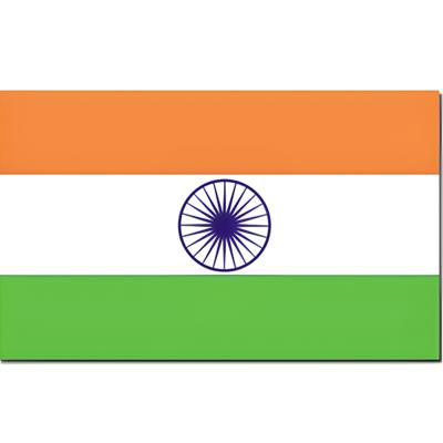 Vlag van India - 90 x 150 cm - India landen thema supporter/fan versiering