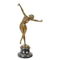 A BRONZE SCULPTURE OF A BALL DANCER A BRONZE SCULPTURE OF A BALL DANCER