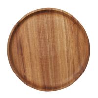 Kaarsenbord/kaarsenplateau bruin hout rond D22 cm - Kaarsenplateaus - thumbnail