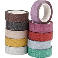 Creativ Company Glitter tape kleur,10st.