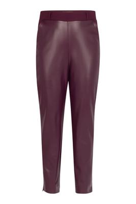 Anne faux leather trousers - blackberry - 13363