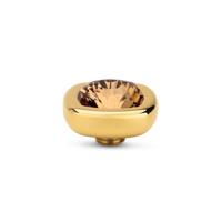 Melano Vivid Quadrate Steentje Light Colorado Topaz Goud