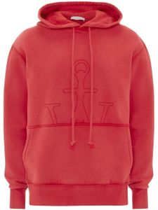 JW Anderson hoodie à logo brodé - Rouge