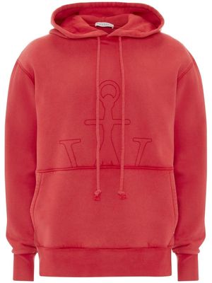 JW Anderson hoodie à logo brodé - Rouge