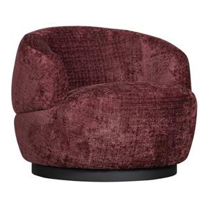 BePureHome Woolly Draaifauteuil - Aubergine Chenille