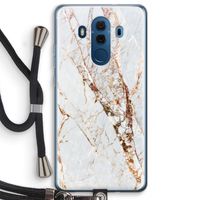 Goud marmer: Huawei Mate 10 Pro Transparant Hoesje met koord