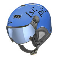 CP Carachillo XS skihelm blauw glimmend - helm met spiegel vizier (☁/❄/☀) CP Carachillo XS skihelm blauw glimmend - helm met spiegel vizier (☁/❄/☀)