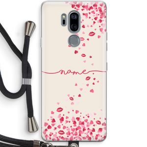 Hartjes en kusjes: LG G7 Thinq Transparant Hoesje met koord