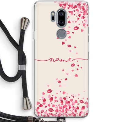 Hartjes en kusjes: LG G7 Thinq Transparant Hoesje met koord