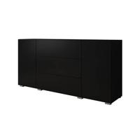 Meubella Dressoir Bonzo - Mat Zwart - 150 cm