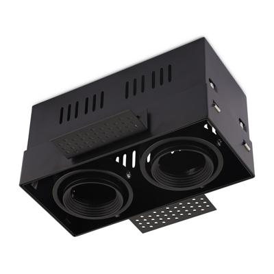 Trimless GU10-armatuur Bastia zwart dubbel