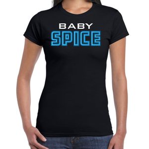 Spicy girls t-shirt dames - baby spice - blauw - carnaval/90s party themafeest