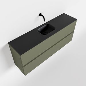 Toiletmeubel Mondiaz Ada | 120 cm | Meubelkleur Army | Lex wastafel Urban Midden | Zonder kraangat