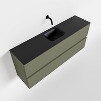 Toiletmeubel Mondiaz Ada | 120 cm | Meubelkleur Army | Lex wastafel Urban Midden | Zonder kraangat