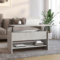 Salontafel 80x50x40 cm bewerkt hout betongrijs