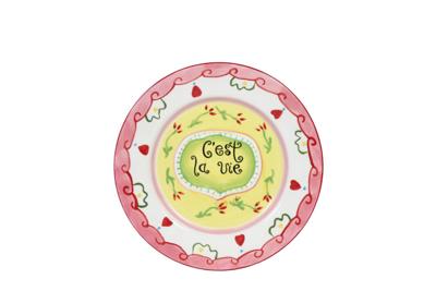 C&apos;est la vie gebaksbord 17cm geel 6st