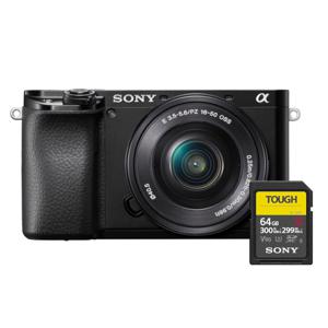 Sony A6100 + 16-50 systeemcamera Spelen Brons Pakket