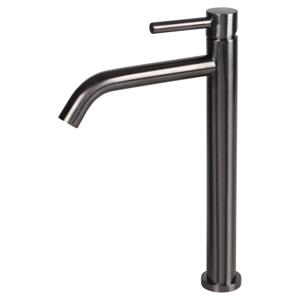 Differnz hoge kraan koud/warm - gebogen - 30.6 x 17.4 cm - gun metal