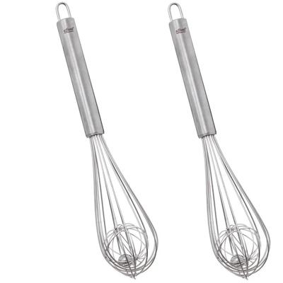Keukengerei garde - 2x - zilver - RVS - 28 cm- Robuuste kwaliteit