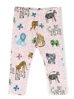 Roberto Cavalli Junior legging à imprimé graphique - Rose Roberto Cavalli Junior legging à imprimé graphique - Rose