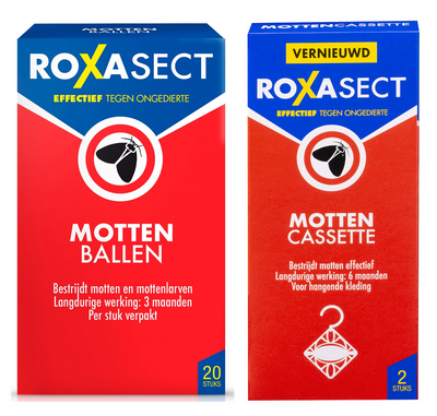 Roxasect Anti-Motten Combipack - Mottenballen en Mottencassette -