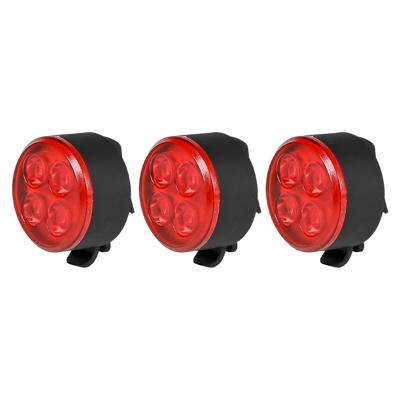 Fietslamp - 3x - rood achterlicht - LED - USB oplaadbaar - inclusief clip en kabel