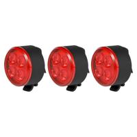 Fietslamp - 3x - rood achterlicht - LED - USB oplaadbaar - inclusief clip en kabel