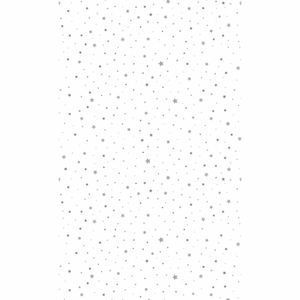 Kerst tafellaken/tafelkleed - 138 x 220 cm - papier - wit met sterren - rechthoekig
